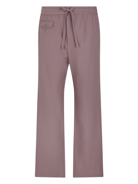 Jogging pants in wool poplin
