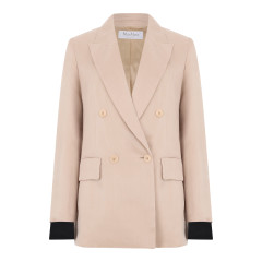 Double-breasted blazer in silk