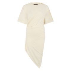 Asymmetric dress in cotton