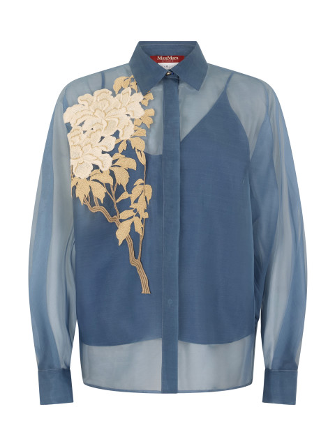 Silk shirt with embroidery