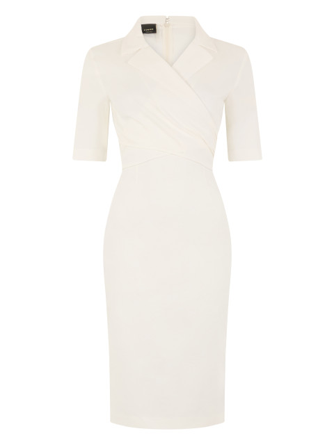 Fitted midi dress with bow