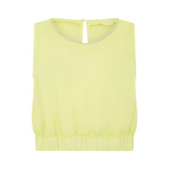 Linen blouse with rhinestones