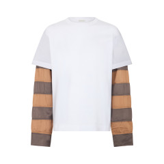 T-shirt with Contrast Sleeves