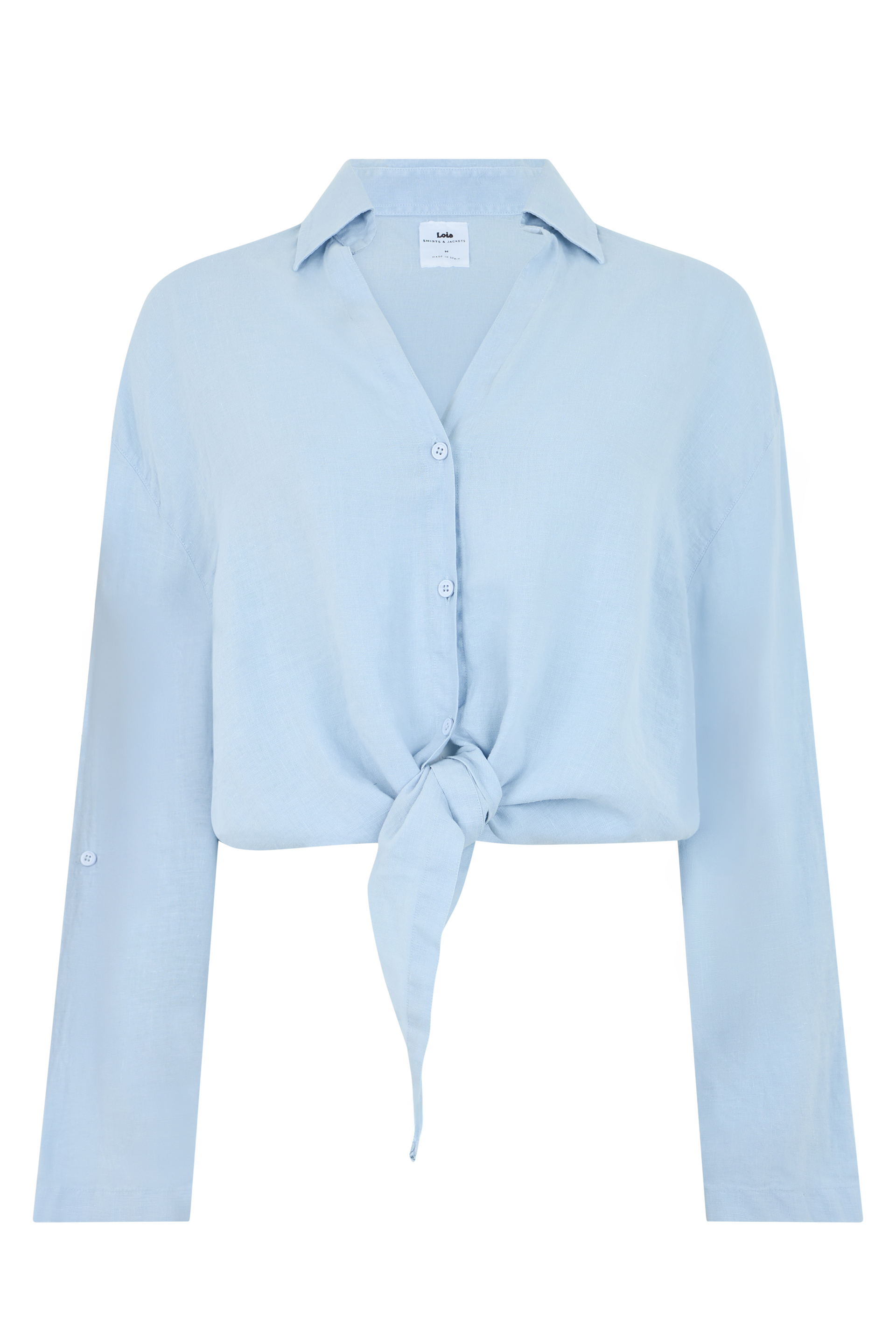 Linen crop shirt