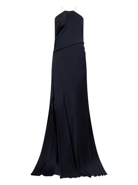 Long satin dress