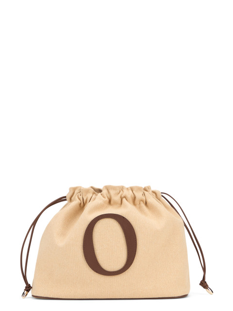 Handbag in fabric and leather