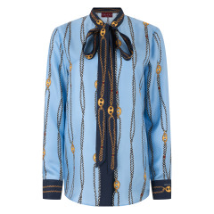 Silk shirt with print