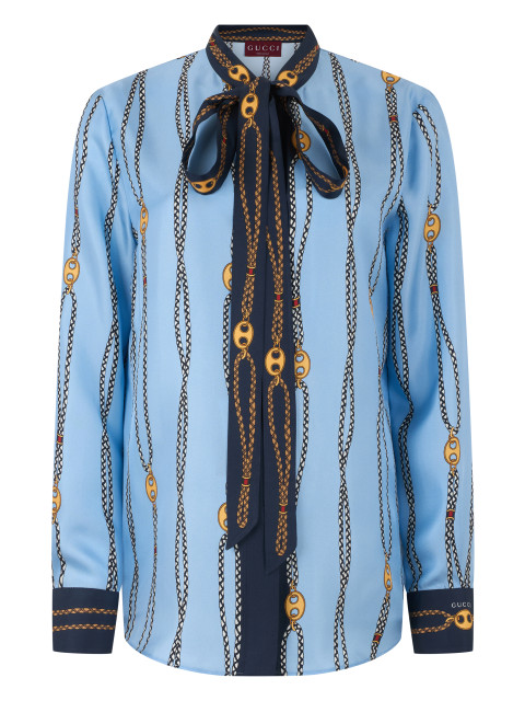 Silk shirt with print