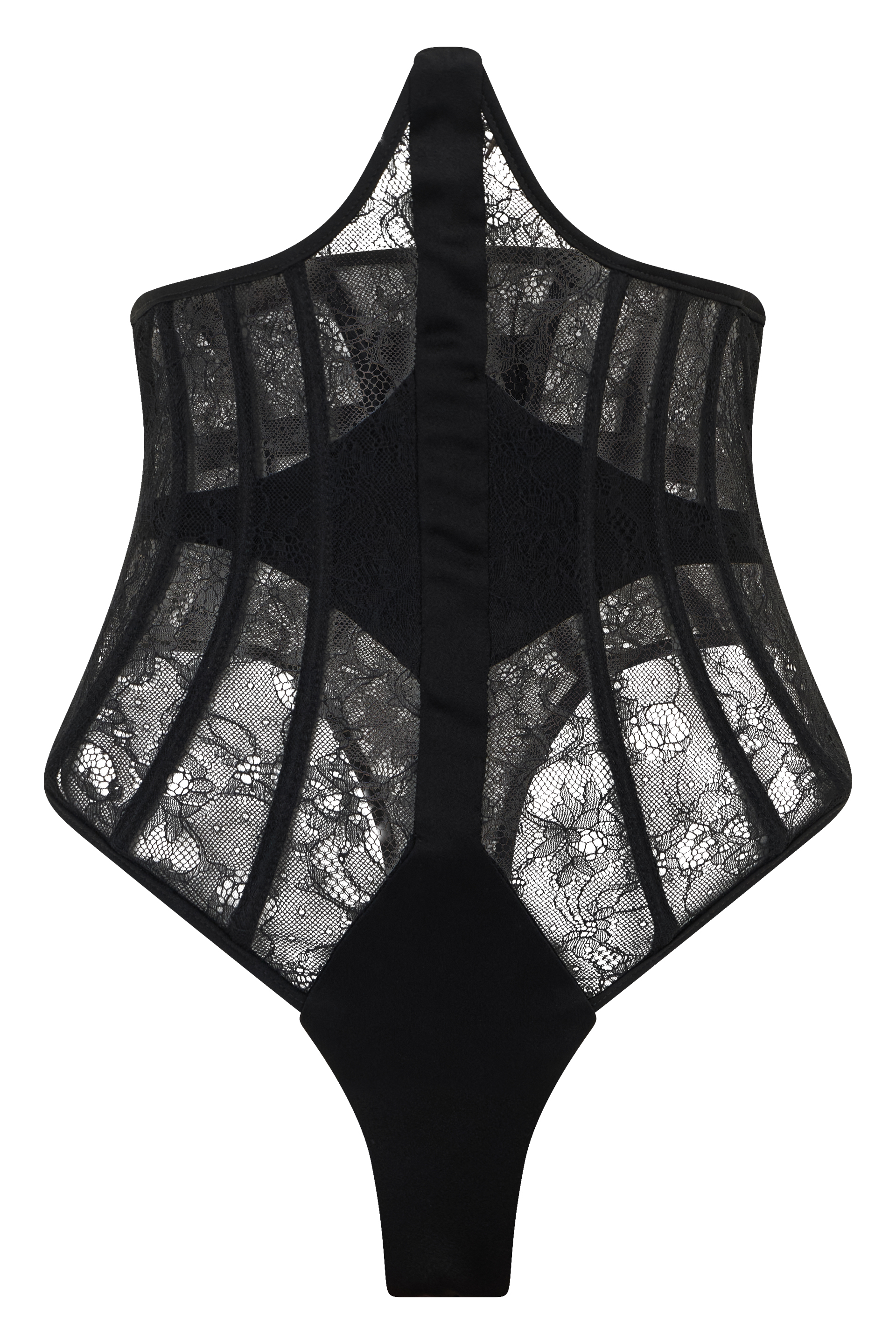 Body corset in lace