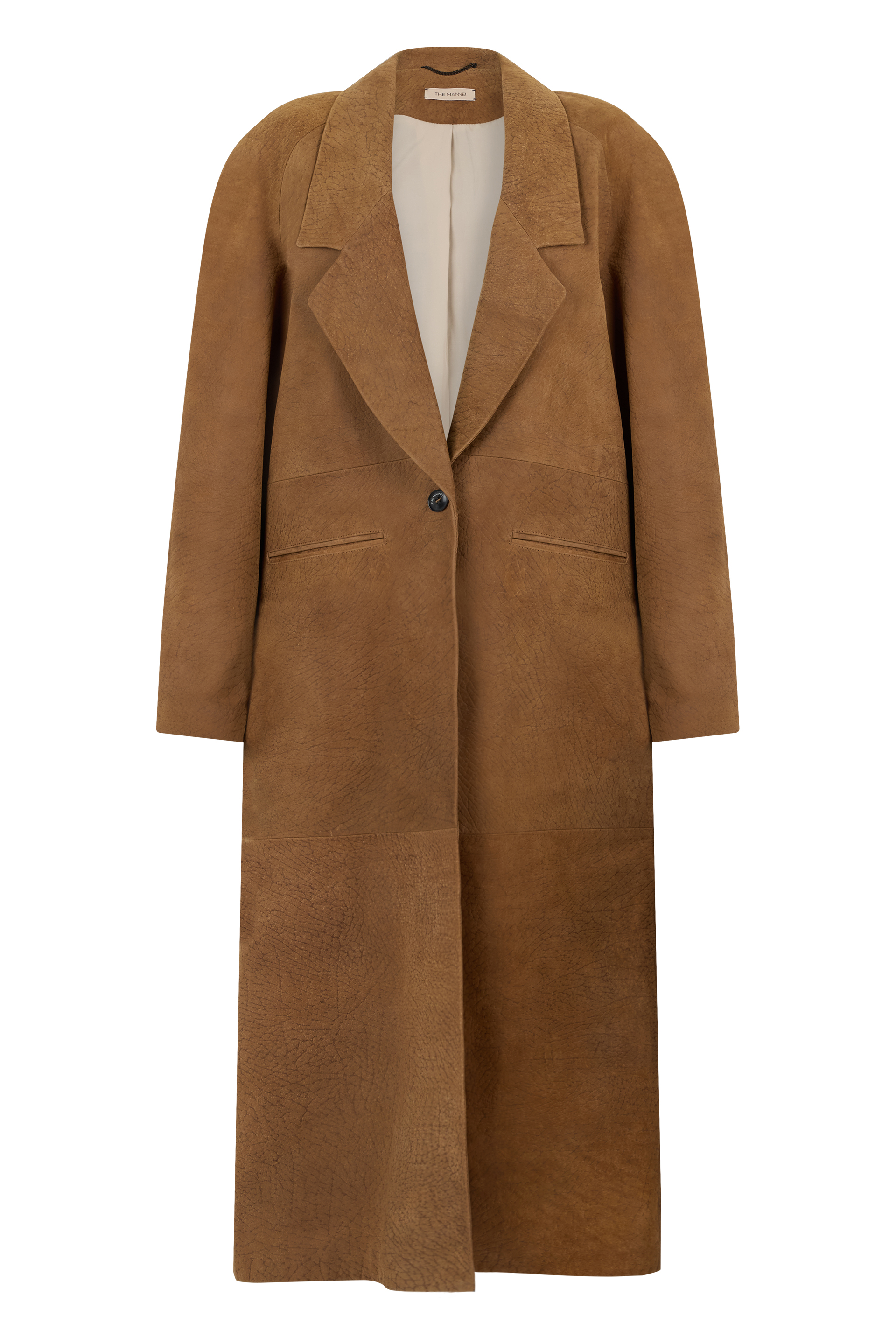 Long coat in leather