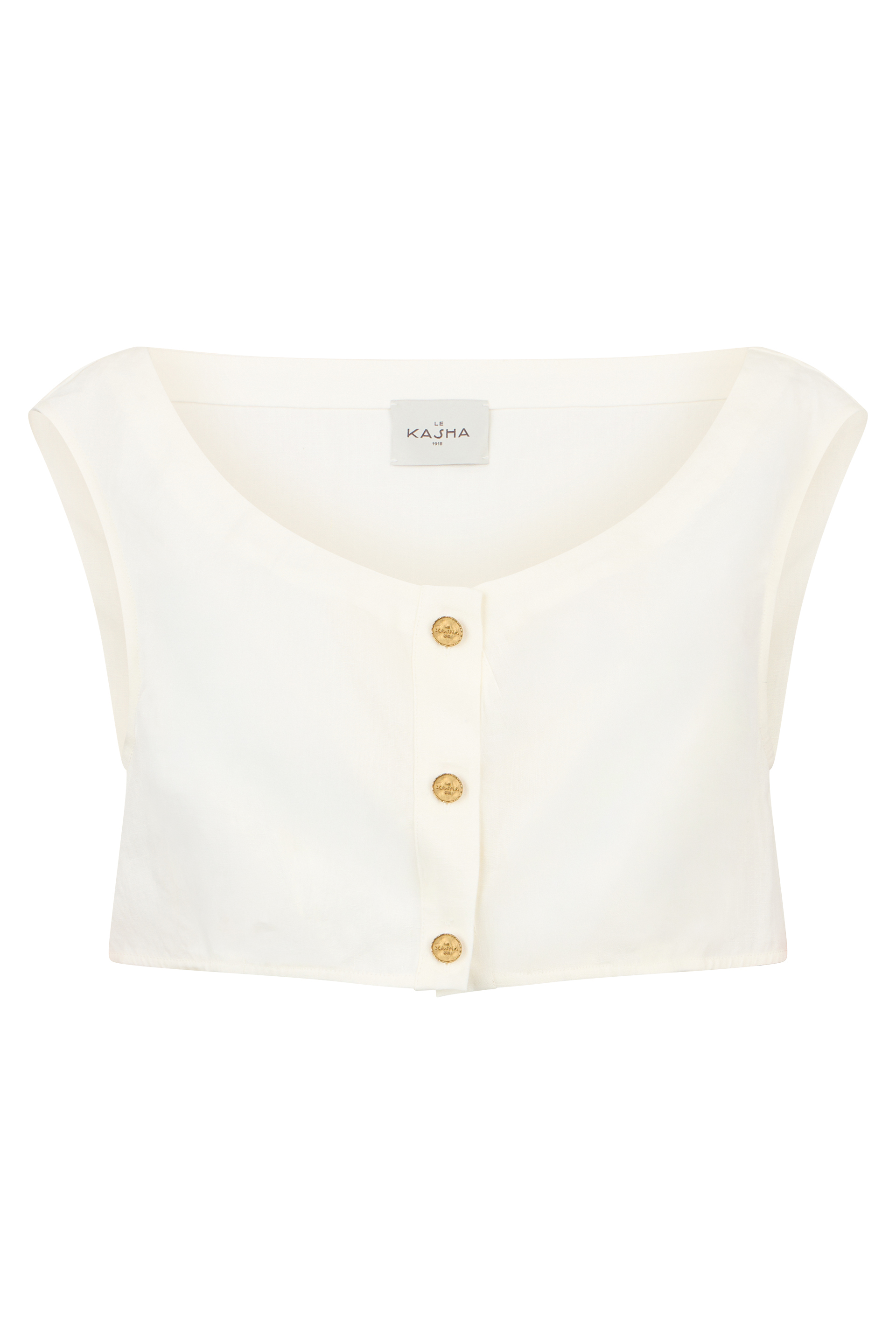 Short top in cotton