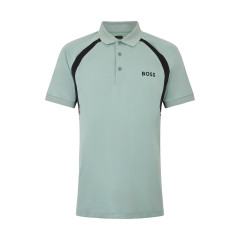 Slim fit polo in elastic fabric