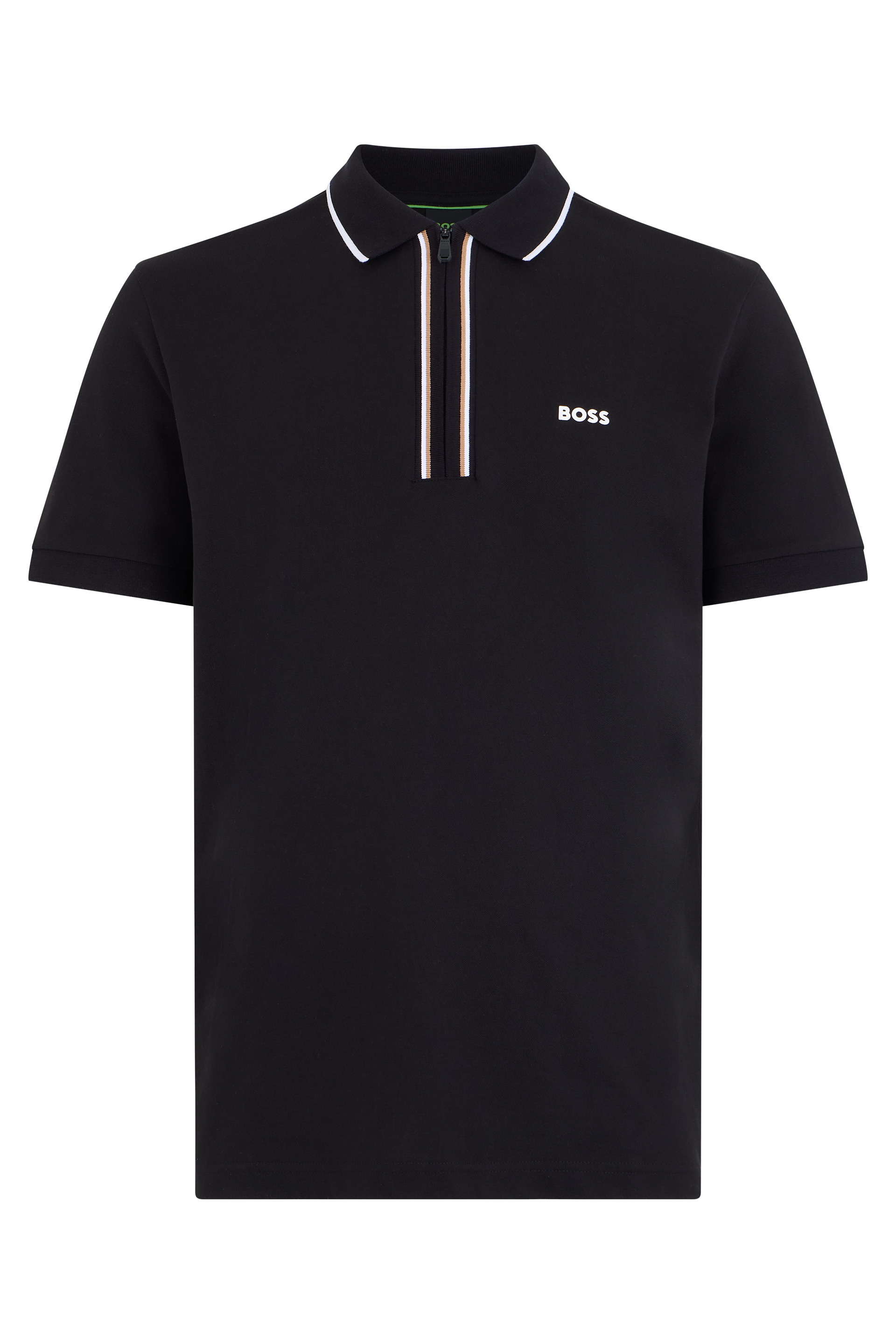 Cotton polo with zip