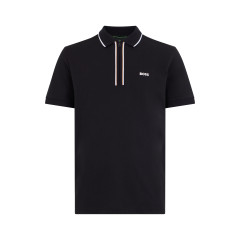 Cotton polo with zip