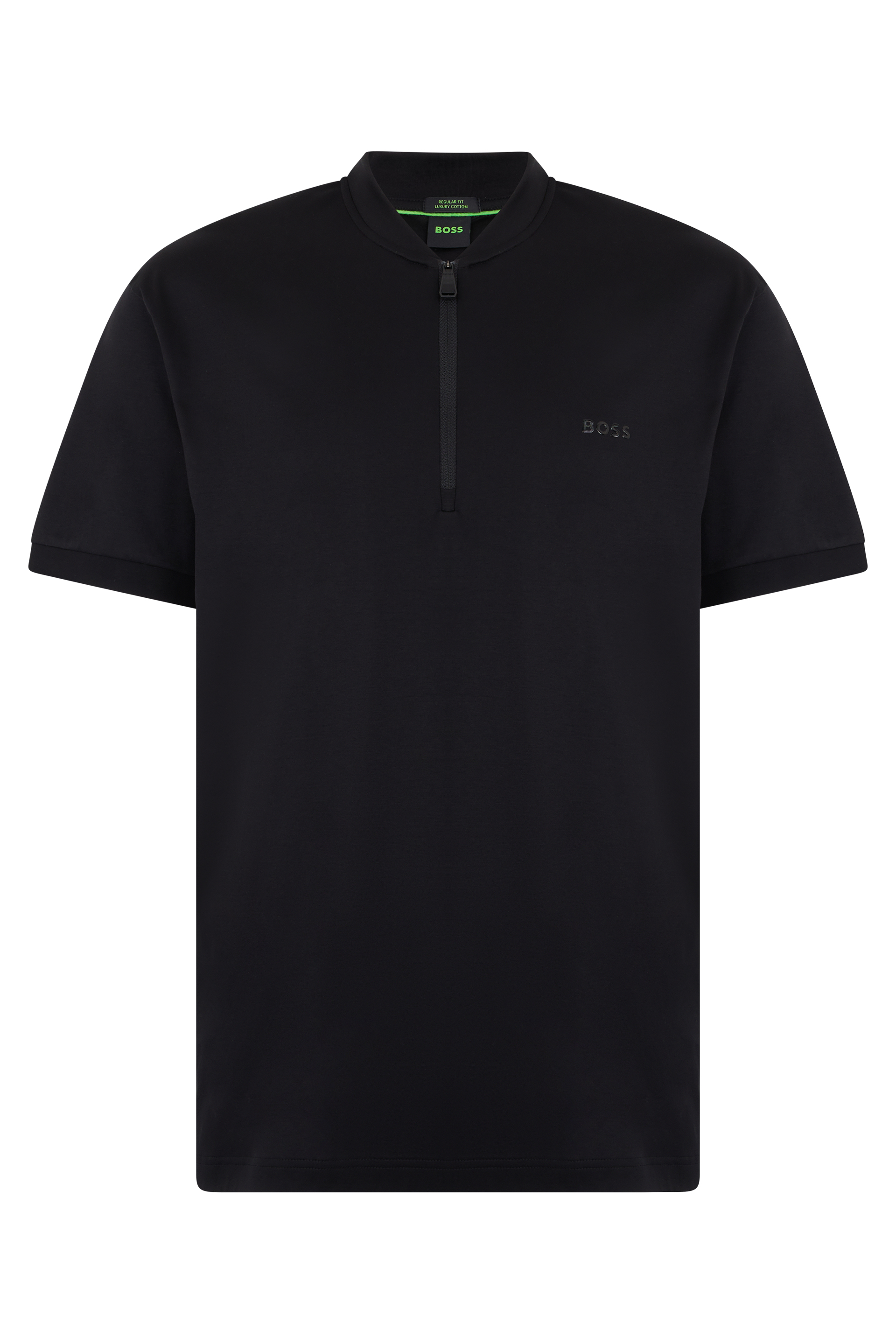 T-shirt with zip collar