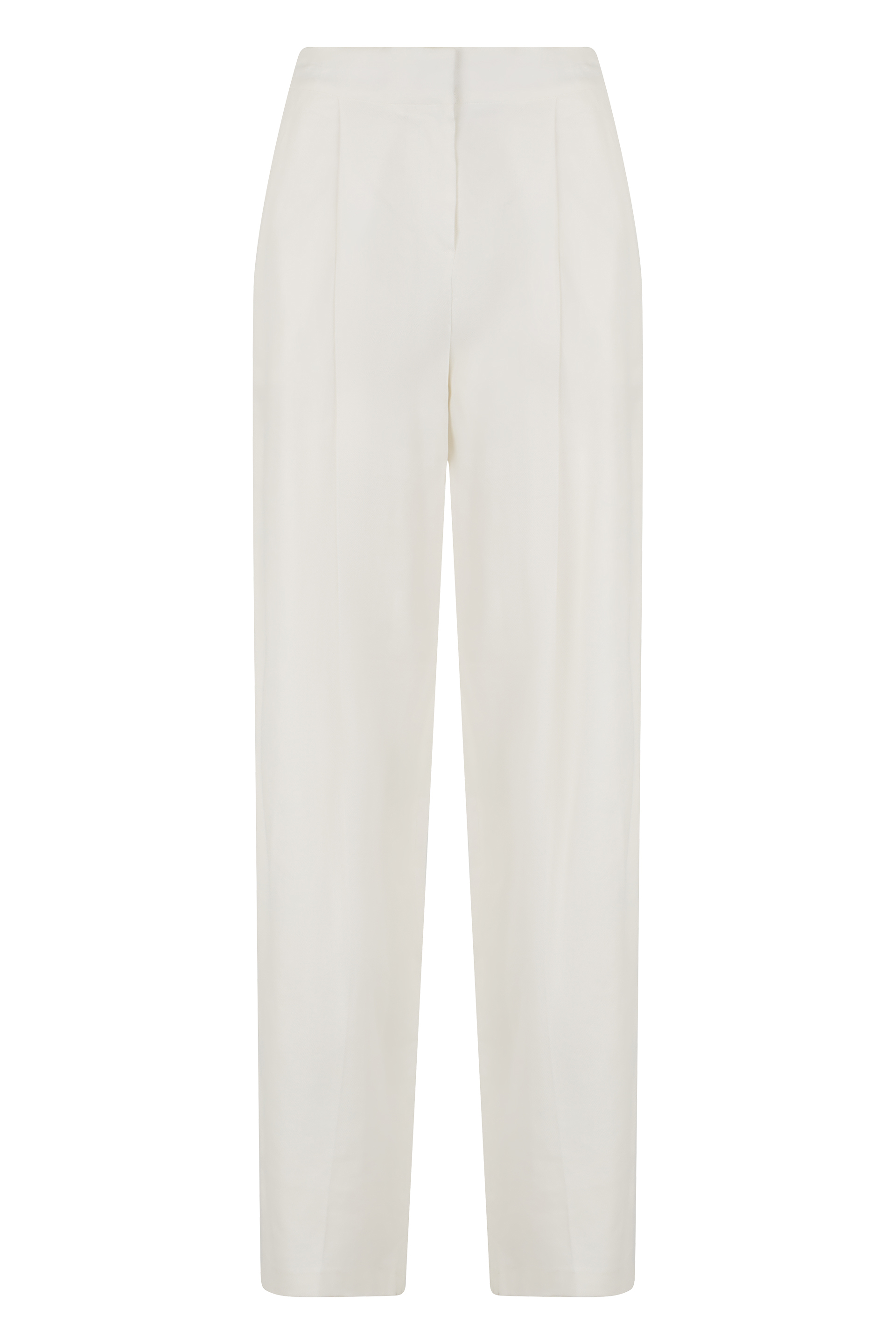 High-waisted straight trousers