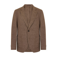 Linen single-breasted jacket