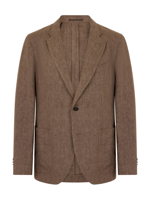 Linen single-breasted jacket