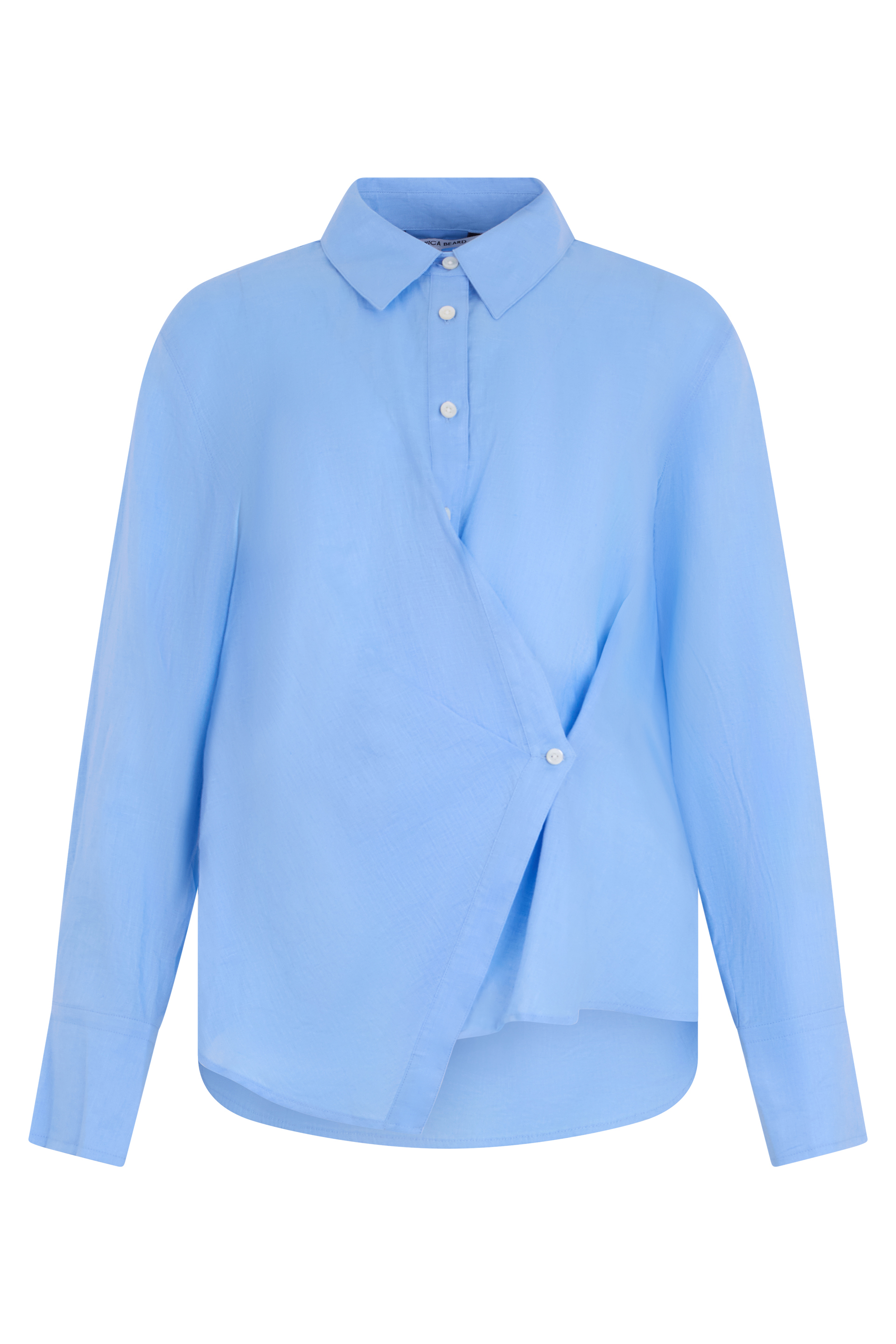 Shirt with asymmetric crossover