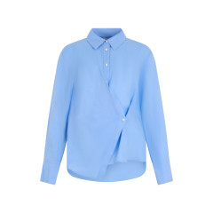 Shirt with asymmetric crossover