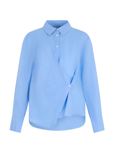 Shirt with asymmetric crossover
