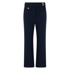 Slim trousers with decorative buttons
