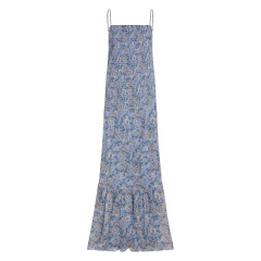 Long dress with floral print