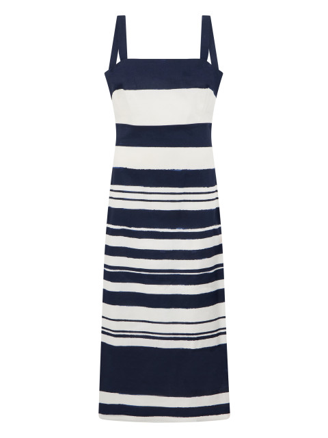 Striped midi dress