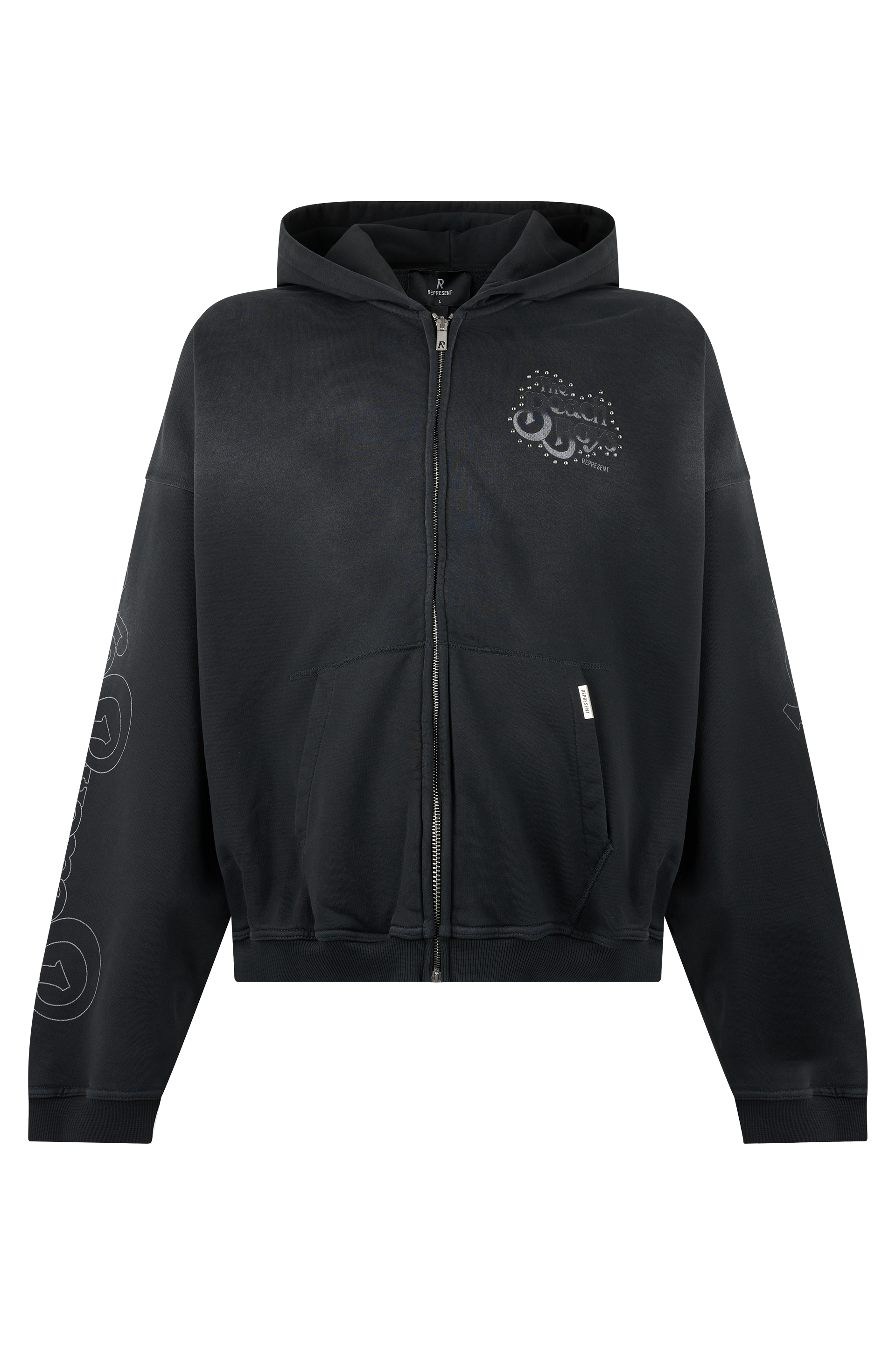 Hooded sweatshirt with zip