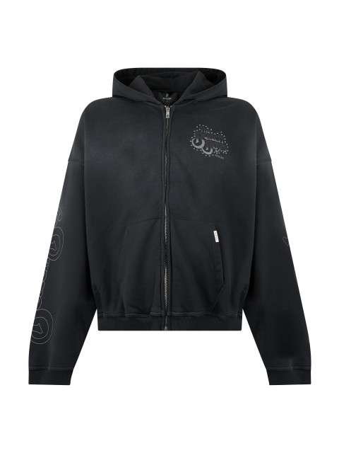 Hooded sweatshirt with zip