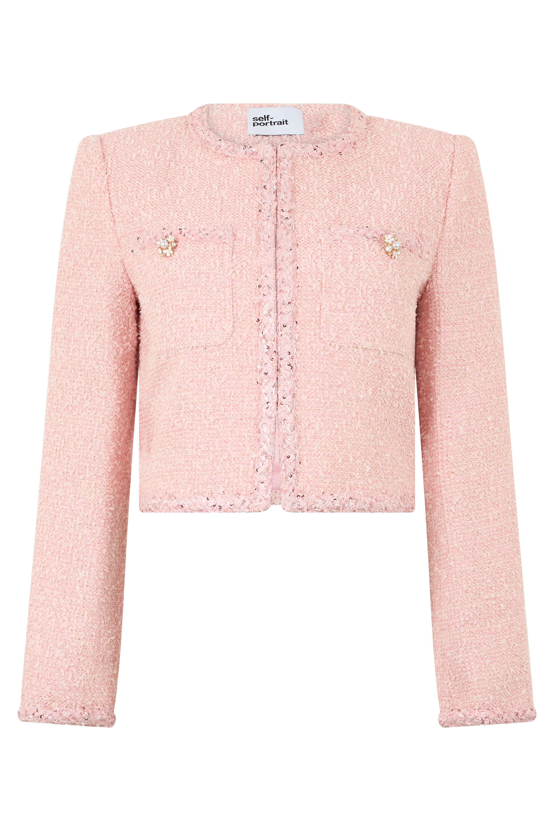 Short round-neck jacket
