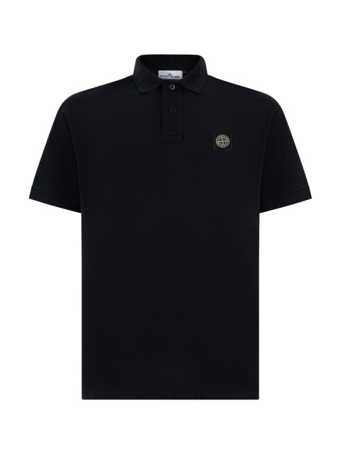 Cotton polo with short sleeves