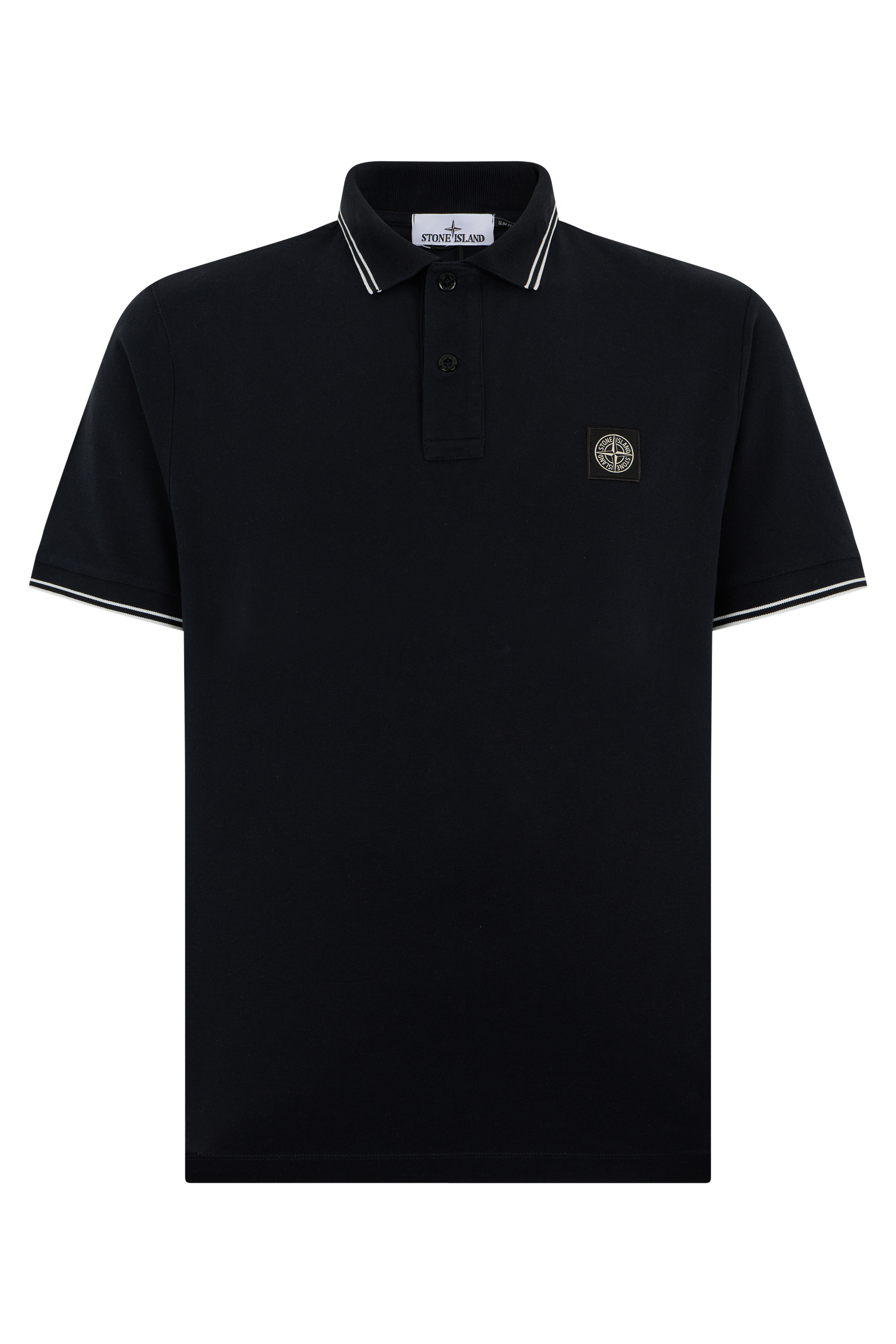 Cotton polo with short sleeves