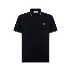 Cotton polo with short sleeves
