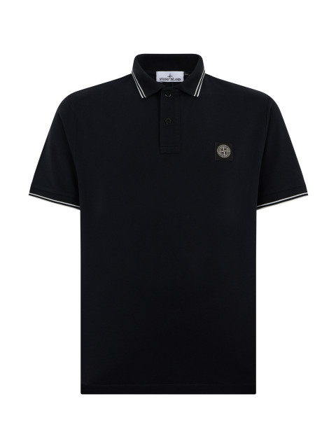 Cotton polo with short sleeves