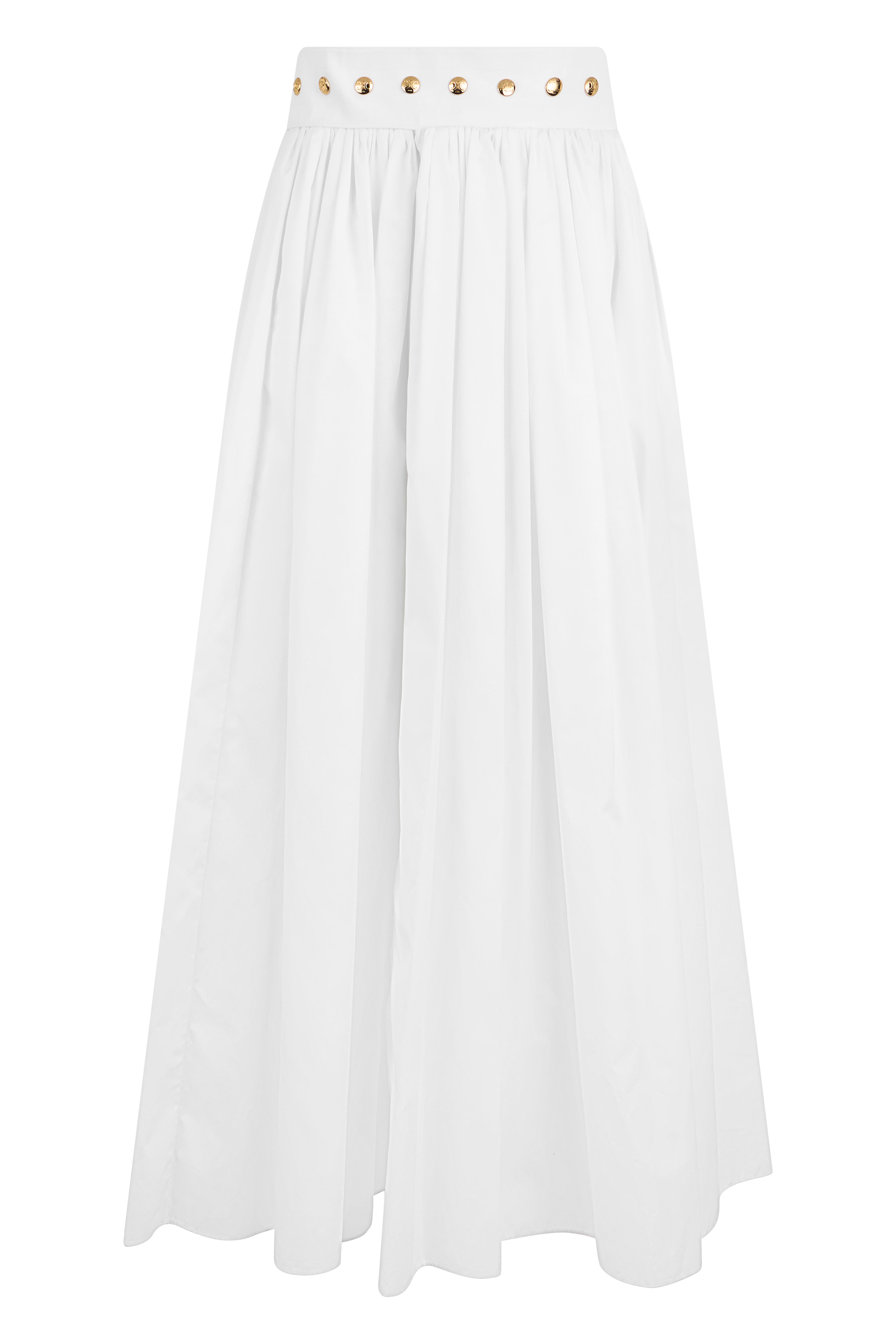 Wide skirt in cotton poplin