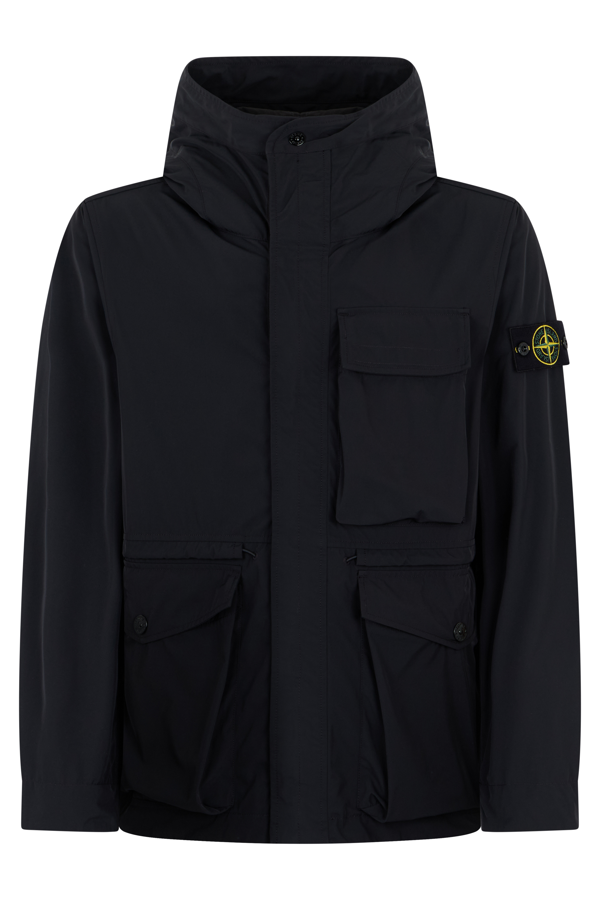 Windbreaker with high collar