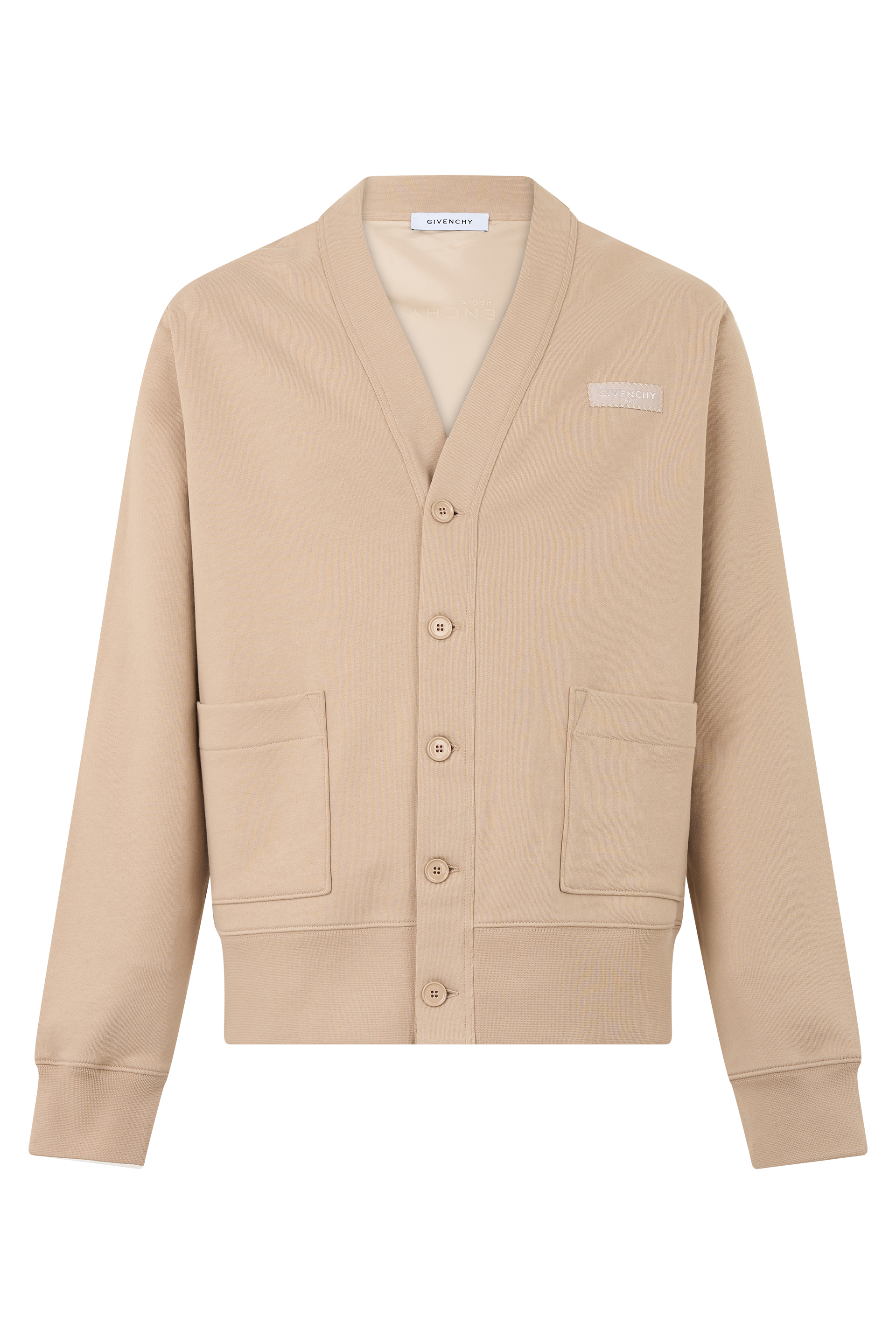 Cotton cardigan with logo