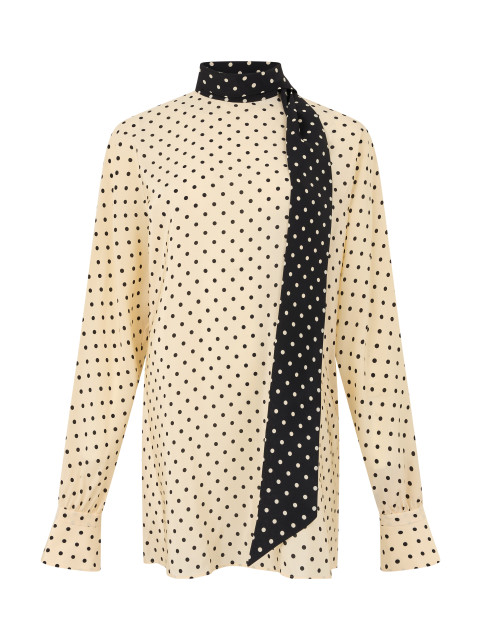 Printed silk blouse