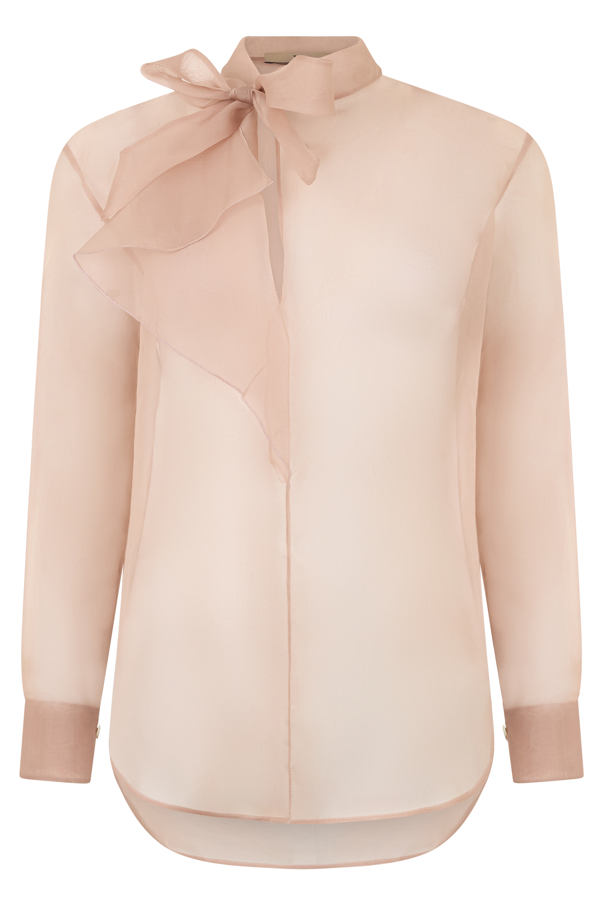 Silk blouse with bow