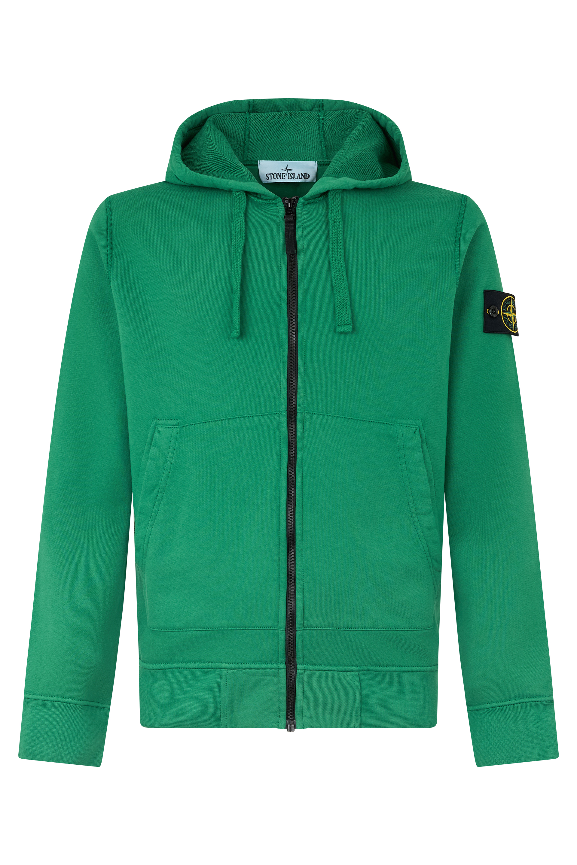 Cotton sweatshirt with zip and hood