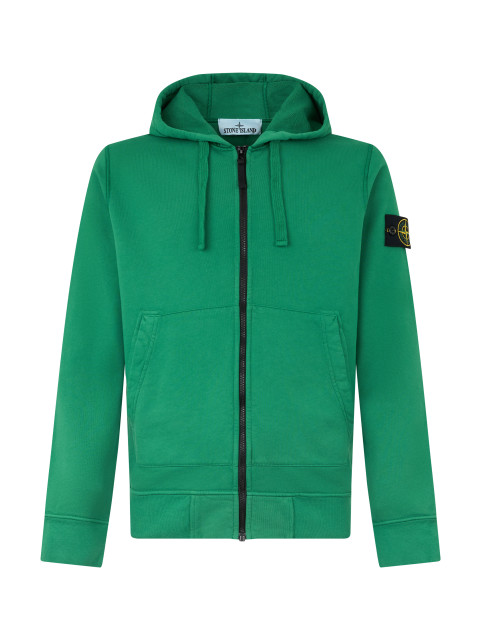Cotton sweatshirt with zip and hood