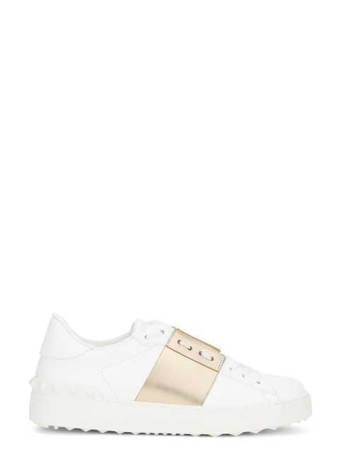 Low Open Sneakers in leather