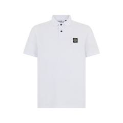 White polo in soft and breathable cotton