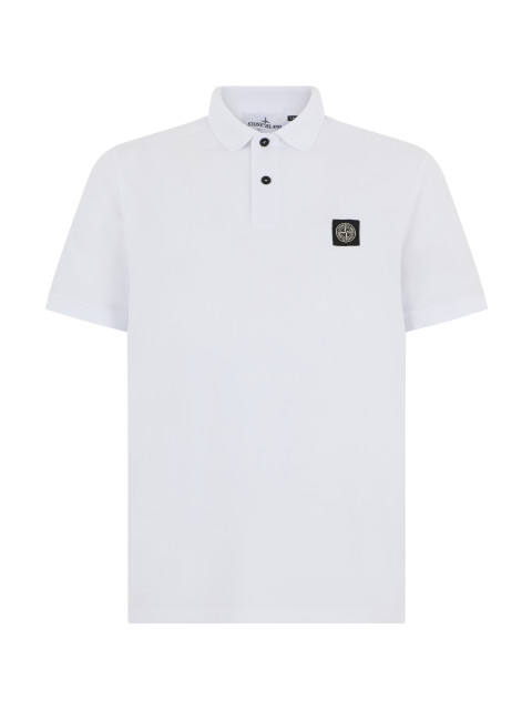 White polo in soft and breathable cotton