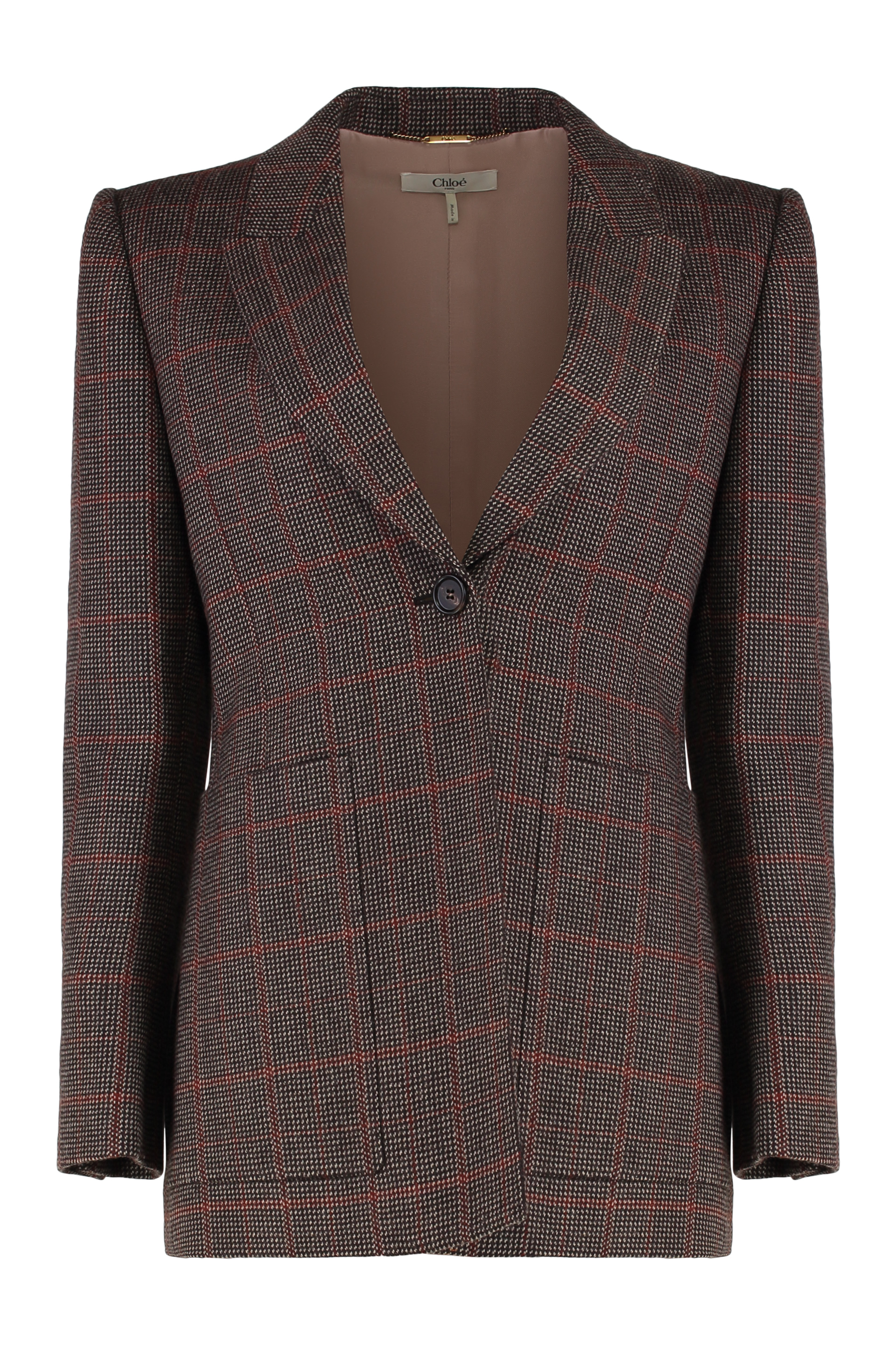 Single-breasted one button jacket