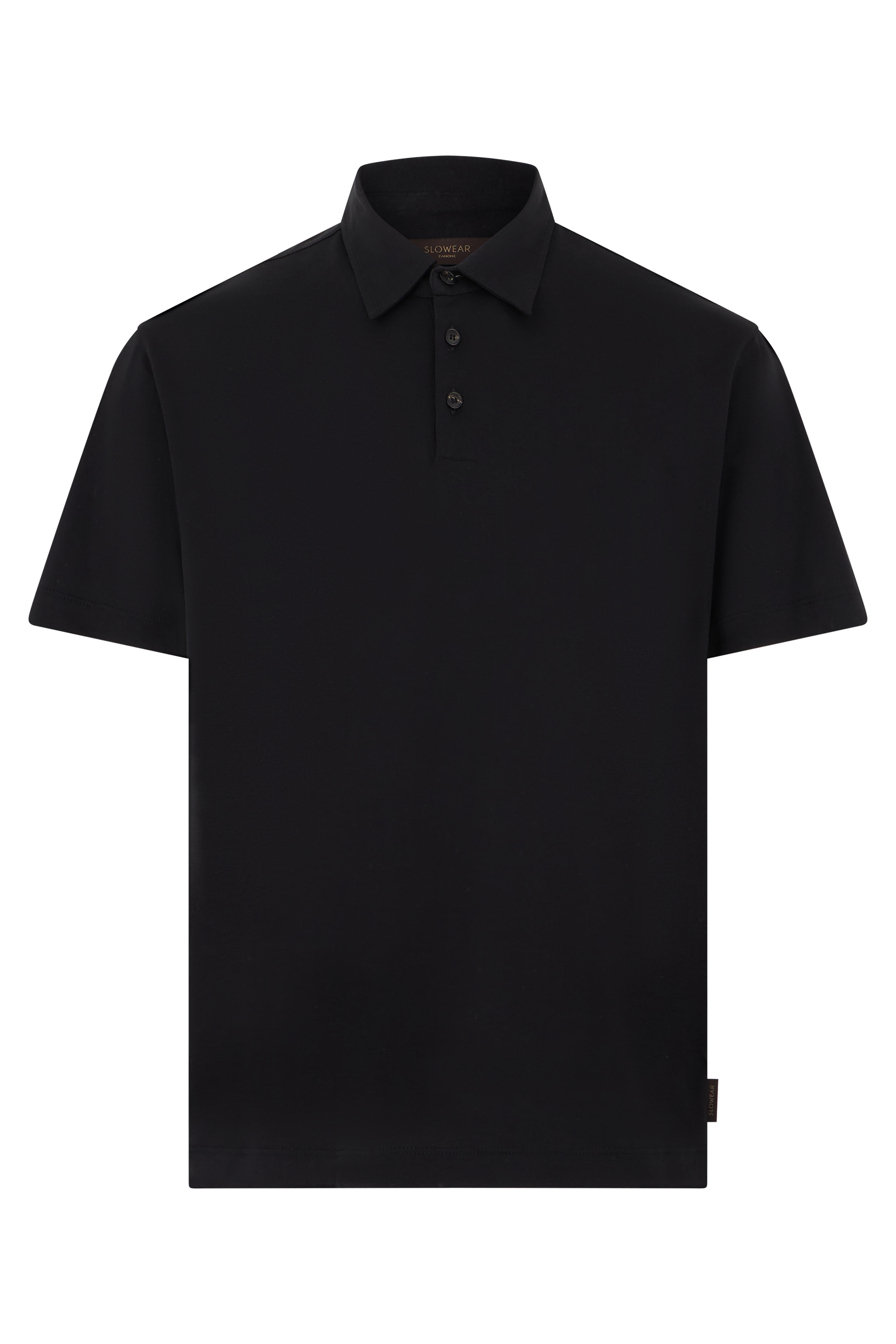 Slim fit polo with short sleeves