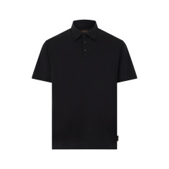 Slim fit polo with short sleeves