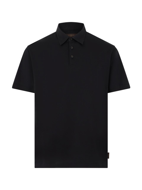 Slim fit polo with short sleeves