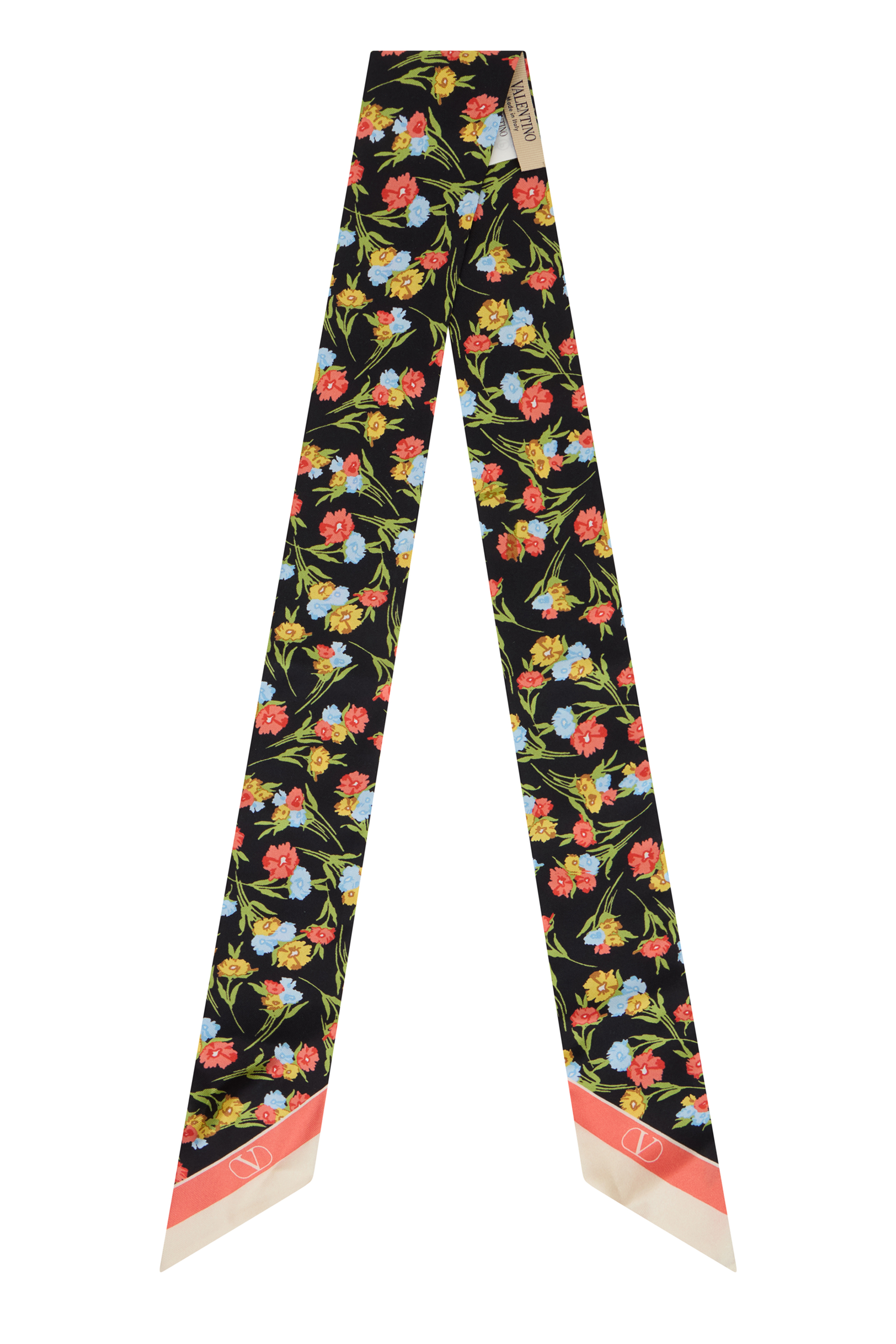 Floral Silk Bandeau Scarf